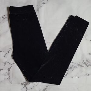 PINK Victoria's Secret Black Velvet Shimmer leggings